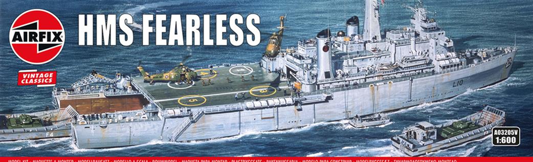 Airfix 1/600 A03205V HMS Fearless British Assault Ship Vintage Classic