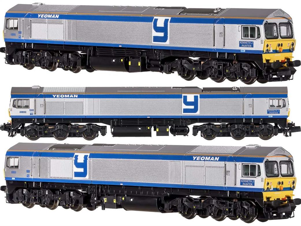 Dapol N 2D-005-000 Foster Yeoman 59005 Kenneth J Painter Class 59 Co-Co Diesel Freight Locomotive FY Silver & Blue