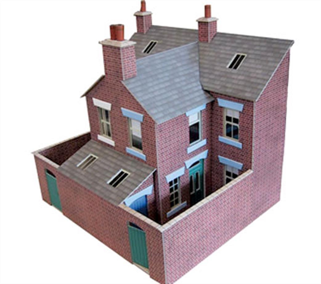 Metcalfe O Gauge 0805 House Backs Red Brick Card construction Kit