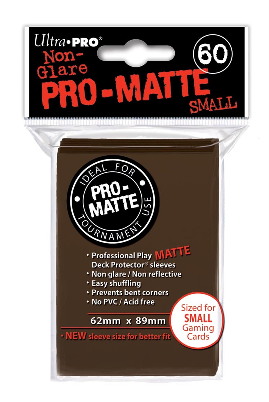 Ultra Pro  84271 60 Small Pro-Matte Brown Deck Protectors