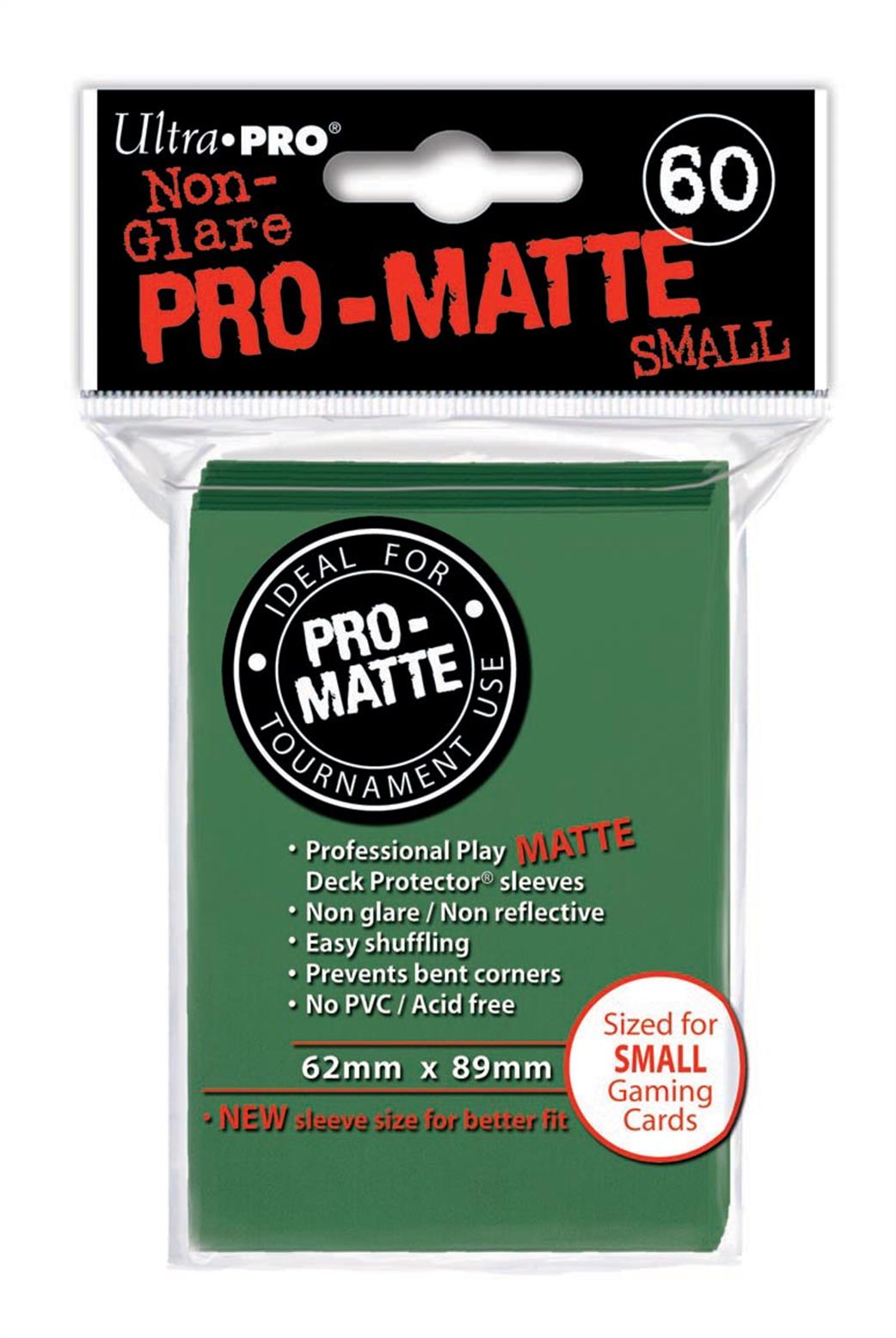 Ultra Pro  84265 60 Small Pro-Matte Green Deck Protectors