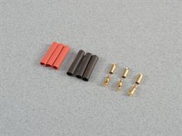 These 3.5mm gold connectors have 'shovel type' soldering points for easy and reliable soldering and come complete with coloured heat shrink