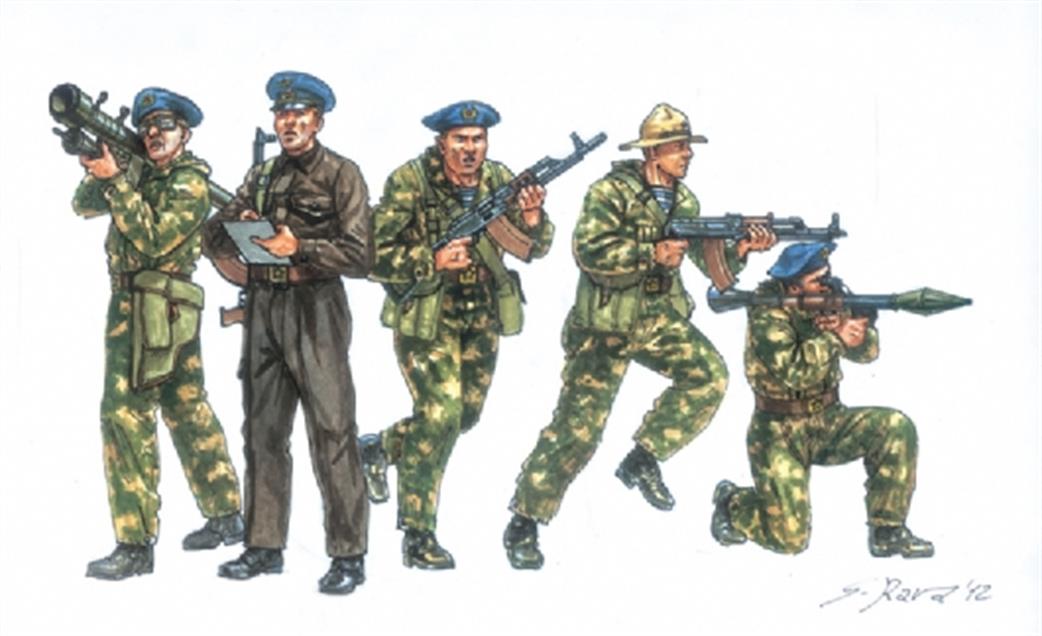 Italeri 1/72 6169 Soviet Special Forces 1980's 50 Piece Unpainted Figures