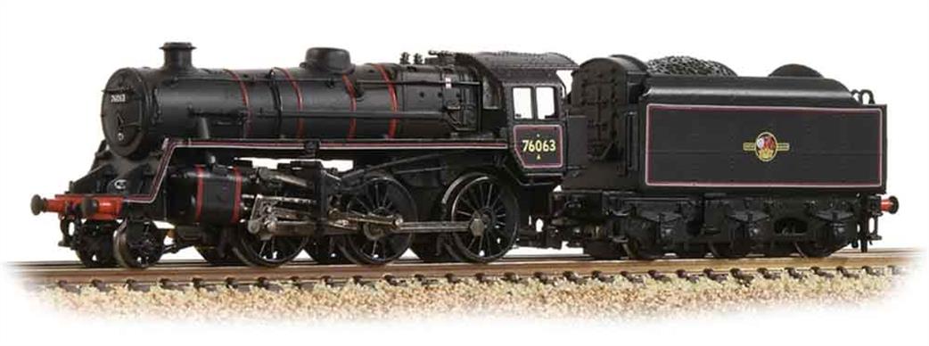 Graham Farish N 372-654 BR 76063 Standard Class 4MT 2-6-0 Lined Black Late Crest