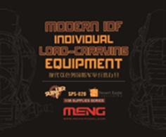 Meng SPS-020 1/35 Scale Modern IDF individual load carrying EquipmentThis Modern IDF Individual Load-carrying Equipment resin kit consists of two different forms of 95L large tactical backpack, one 75L backpack, one vertical large duffle bag, one tactical assault backpack and one 3L hydration pack. All these backpacks have complete carry systems. There is also one bullet-proof helmet included in the kit. These resin parts will bring you better details and a better building experience than plastic parts can do.Adhesive and paints are required to complete the model (not included).