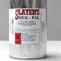 Slaters Plasticard Mekpak 1/2 Litre Tin Polystyrene Cement 0503MEK-PAK Fluid Cement makes building of models made of Plastikard and other polystyrene kits so much cleaner and easier. Because it is a liquid it can be applied with a brush exactly were it is required without the 'stringing' normally associated with polystyrene cements.