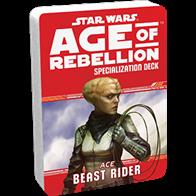 Climb effortlessly through the ranks of the Rebel Alliance with Star Wars®: Age of Rebellion Specialization Decks! Created via FFG’s in-house manufacturing, Age of Rebellion Specialization Decks each come with twenty talent cards for a single specialization, so you can keep the text of your character’s abilities at your fingertips. Spend less time consulting your blueprints and more time updating Rebel tech, blowing up Imperial shield generators, and convincing the galaxy’s citizens to join the fight for freedom!