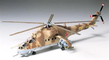 Tamiya 1/72 Mil Mi-24 Hind Helicopter kit 60705Glue and paints are required to assemble and complete the model (not included)Click on the More link to view related products.