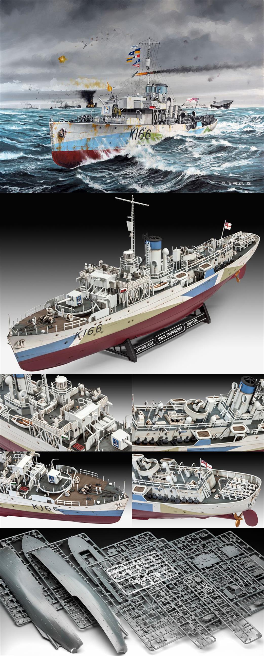 Revell 1/144 05132 HMCS Snowberry Early Flower Class Corvette Kit