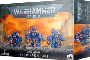 This multi-part plastic kit contains the components necessary to assemble a 3-man Primaris Aggressor Squad. The Primaris Hellblasters come as 250 components, and are supplied with 10 Citadel 32mm Round bases and a transfer sheet.