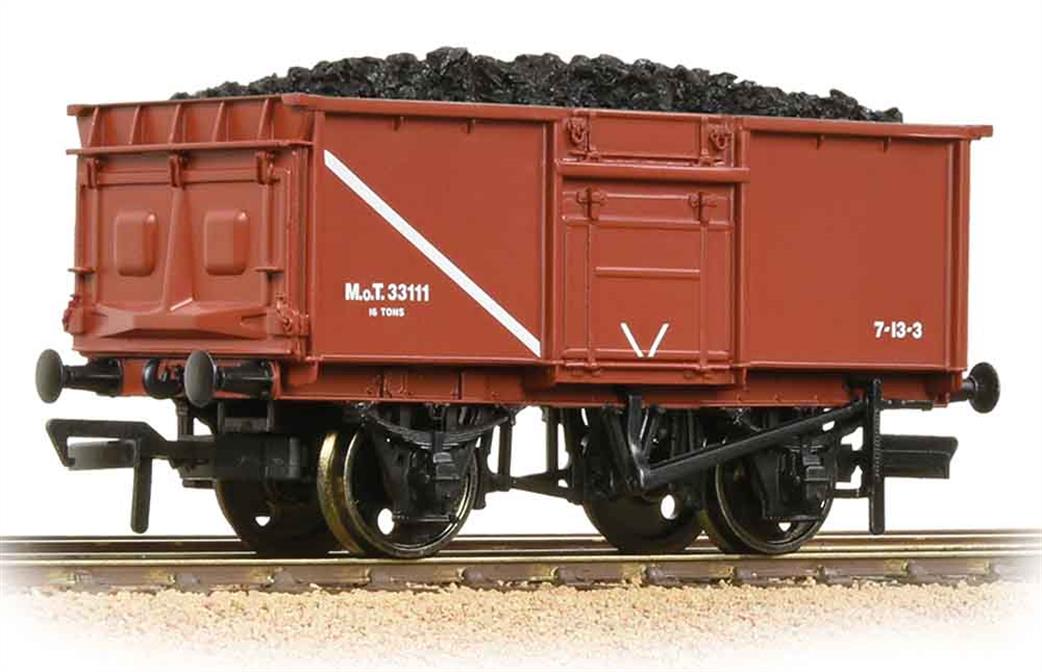 Bachmann 37-376D MoT 16ton Steel Body Mineral Wagon Pressed End Door Bauxite OO