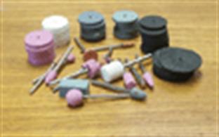 A large selection of cutting and grinding tools for mini-drills.