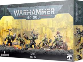 This box set contains five multi-part plastic Ork Nobz. Models supplied with 32 mm round bases.
