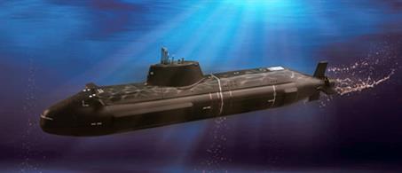 Trumpeter 1/350th scale plastic kit of the Royal Navies latest Nuclear Attack Submarine HMS Astute