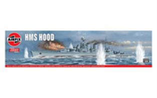 Airfix A04202V 1/600th Scale WW2 HMS Hood Battleship KitNumber of Parts 131   Length 430mm   Width 53mm