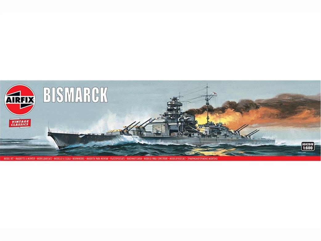 Airfix A04204V Bismarck German WW2 Battleship Plastic Kit 1/600