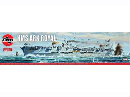 The Ark Royal name has been used for a number of Britain's ships and this is the WW2 aircraft carrier, Ark Royal was reported sunk many times by the Germans before a U-boat torpedoed her off the coast of Malta in 1942. Requires polystyrene cement and paint to complete the model