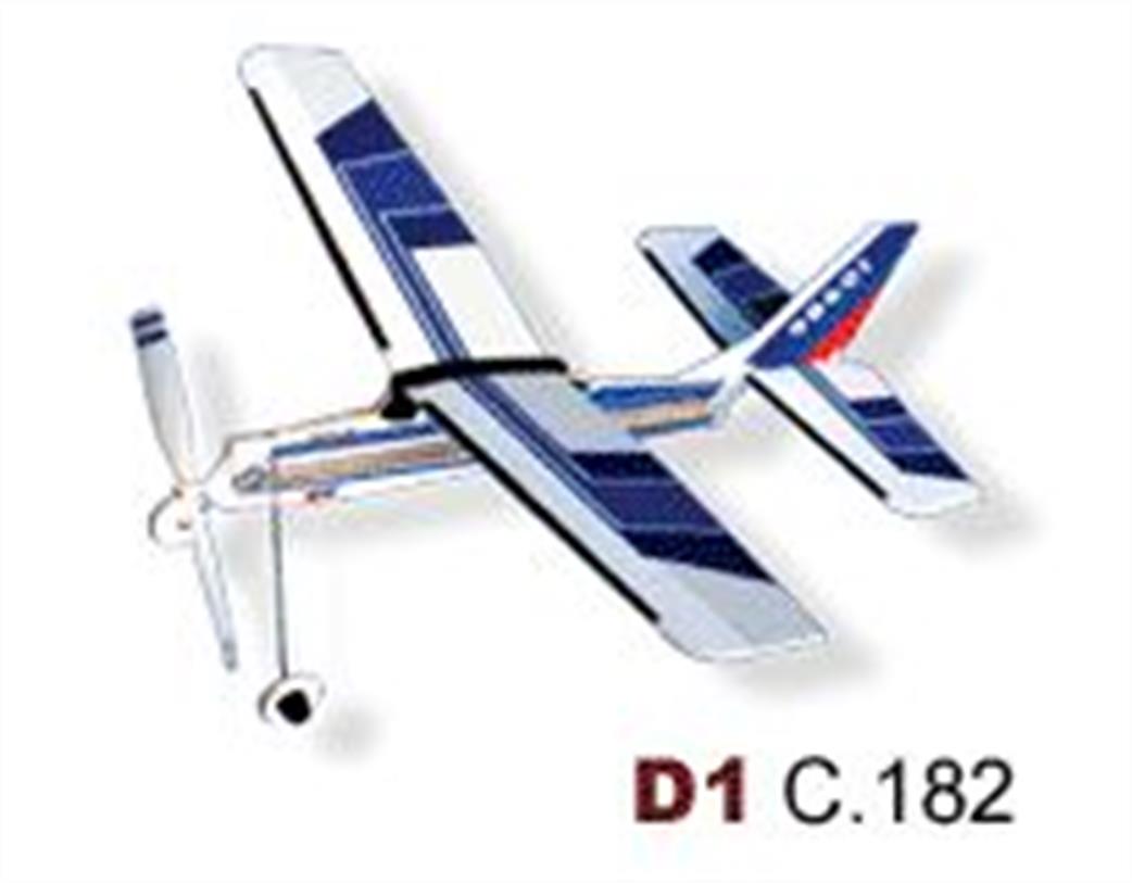 Lyonaeec 98601 D1 Cessna 182 Rubbered Powered Aircraft