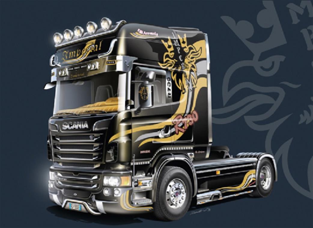 Italeri 1/24 3883 Scania R730 V8 Topline Imperial Show Truck Cab Kit