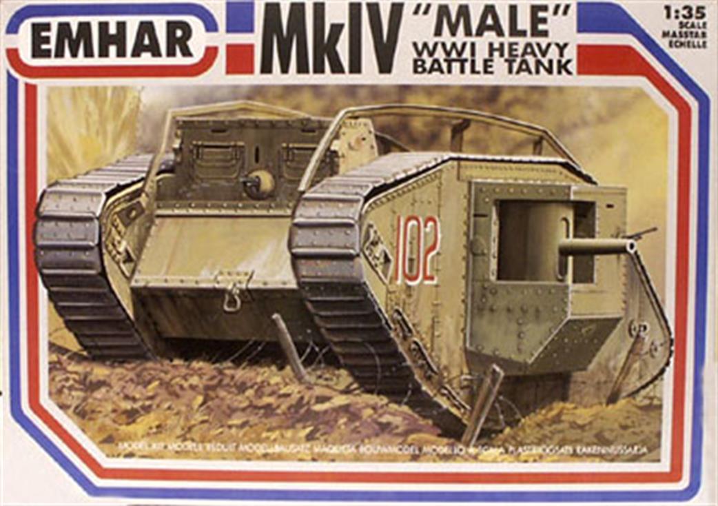 Emhar 1/35 EM4001 British WW1 MKIV Male Tank