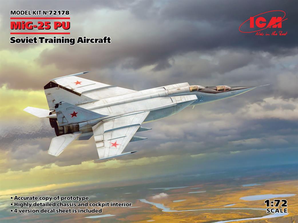 ICM 1/72 72178 Mikoyan MiG-25PU Soviet Trainer Plane