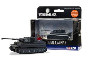 World of Tanks puts you in command of over 600 war machines from the mid-20th century, so you can test your mettle against players from around the world with the ultimate war machines of the era. Corgi are pleased to offer the first wave of highly detailed die-cast models to collect and enhance your gameplay.Development of the Tiger I was started in 1937 by the Henschel company. Mass production began in 1942, with an eventual total of 1,354 vehicles manufactured. The tank first saw combat in the fighting for Leningrad, and Tigers were at the forefront of battles from Tunisia to Kursk. Although production was discontinued in the summer of 1944, the Tiger I continued to see action until the end of the war.