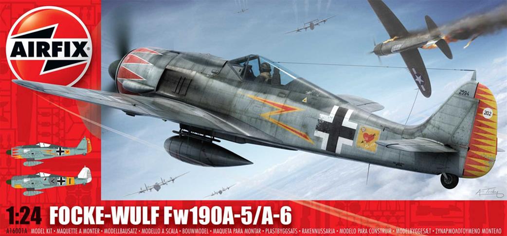 Airfix 1/24 A16001 German Focke Wulf FW 190A Fighter WW2