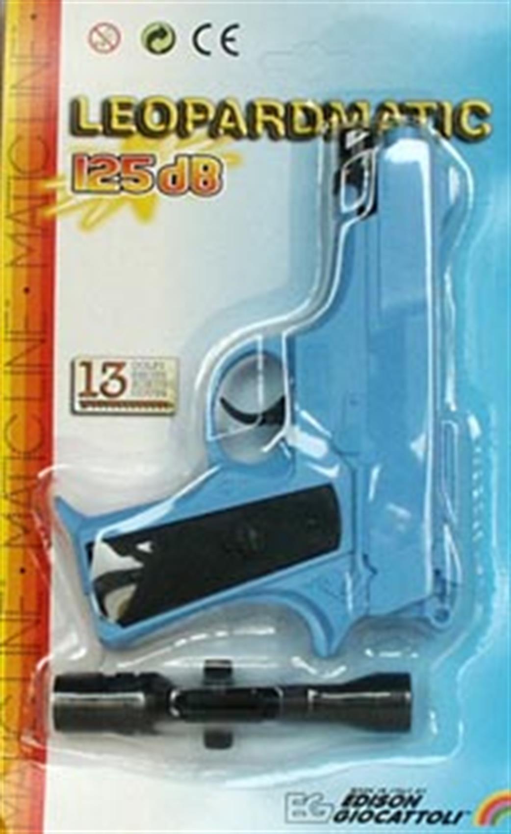 Edison Giocattoli 219/24 Blue Leopard 13 Shot Strip Cap Pistol