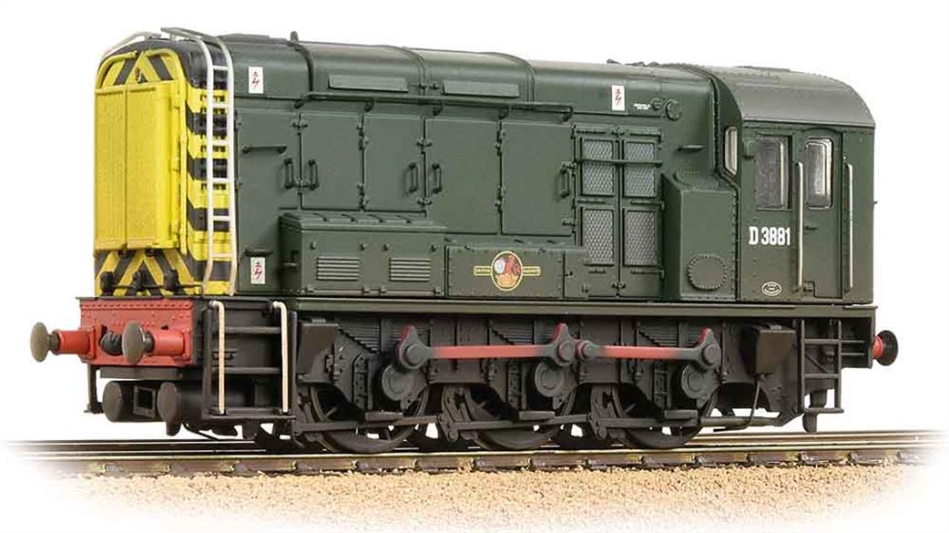 Bachmann 32-116B BR D3881 Class 08 0-6-0 Diesel Shunter Green with Wasp Stripes OO
