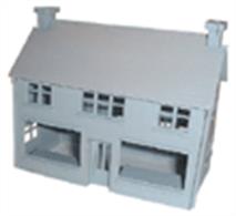 Plastic kit to build a shop unit with living accomodation above.