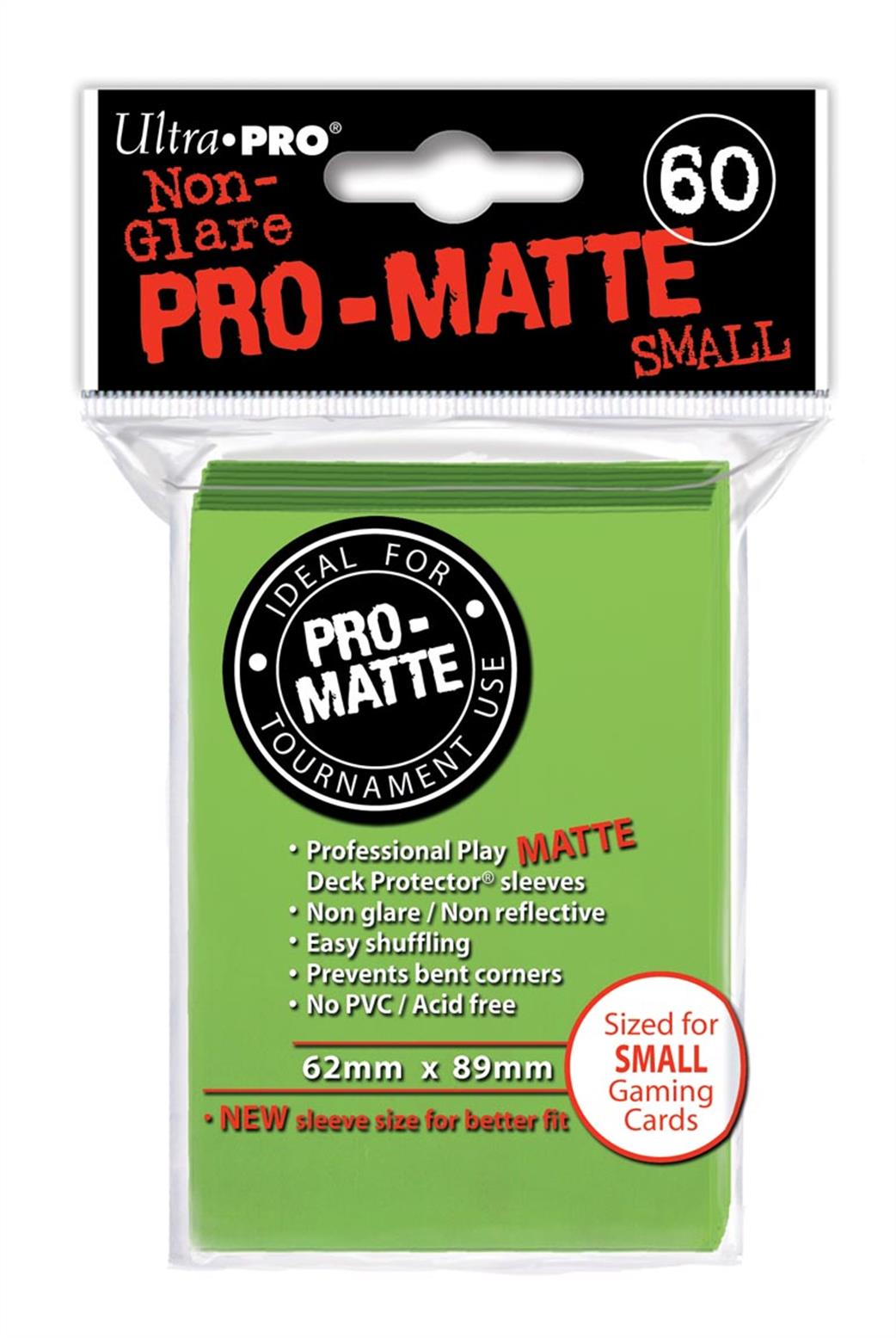 Ultra Pro  84272 60 Small Pro-Matte Lime Green Deck Protectors