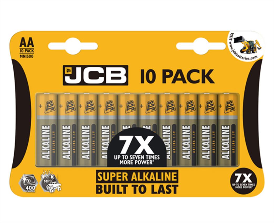 JCB 5015563 Alkaline AA Batteries Pack of 10