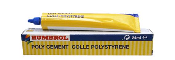 Humbrol Polystyrene Cement 12ml Tube PC12 AE4021Polystyrene cement for plastic models. Tube with nozzle. Normal cement containing some filler - helps fill gaps.
