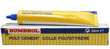 Polystyrene cement for plastic models. Tube with nozzle. Normal cement containing some filler - helps fill gaps.