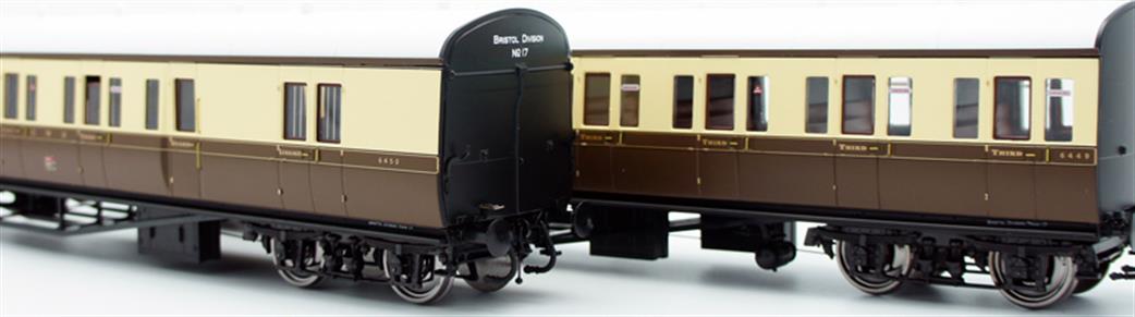 Dapol Lionheart Trains O Gauge LHT-608 GWR 2-coach B Set Bristol Division 17 Chocolate & Cream