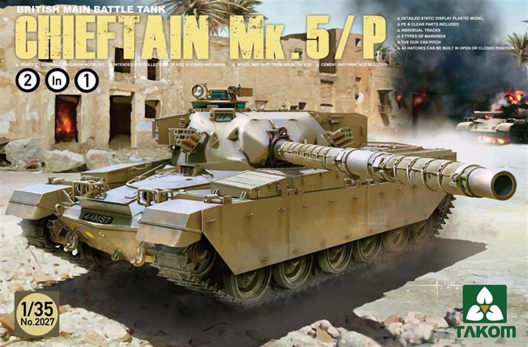 Takom 1/35 2027 Chieftain Mk5/5p MBT Tank Kit