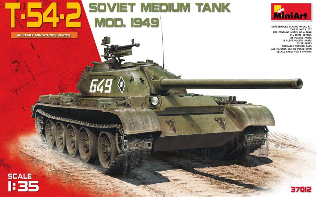 MiniArt 1/35 37012 Russian T-54-2 Mod 1949 MBT Tank Kit