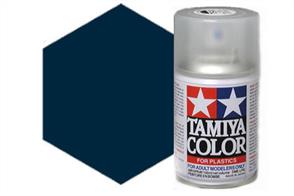 Tamiya TS64 Synthetic Lacquer Spray Paint Dark Mica Blue 100ml TS-64These cans of spray paint are extremely useful for painting large surfaces, the paint is a synthetic lacquer that cures in a short period of time. Each can contains 100ml of paint, which is enough to fully cover 2 or 3, 1/24 scale sized car bodies.