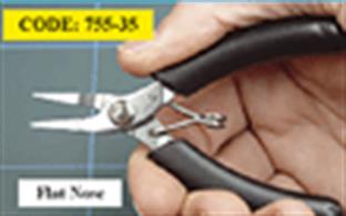 Stainless steel miniature flat nose sprung pliers