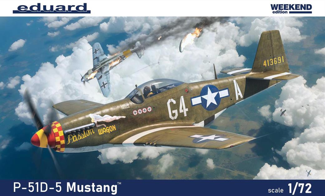 Eduard 1/72 7476 P-51D-5 Mustang USAF Fighter Plastic Kit weekend Edition
