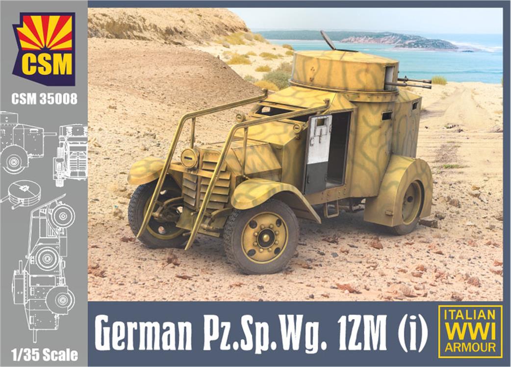 Copper State Models 1/35 35008 German Pz.Sp.Wg.1M Armoured Car Captured Plastic Kit