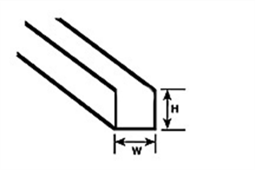 Plastruct 90585 6.4mm U Channel Section Pack of 5 UFS-8