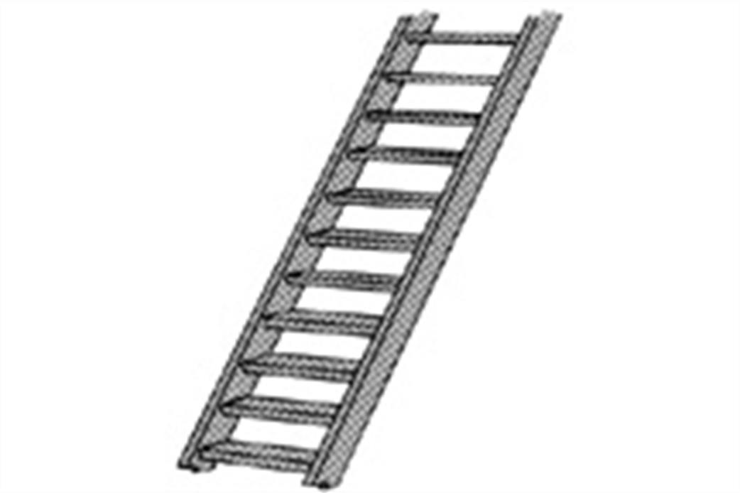 Plastruct 1/200 / N 90661 2mm Scale Stairs Pack of 2 STAS-2