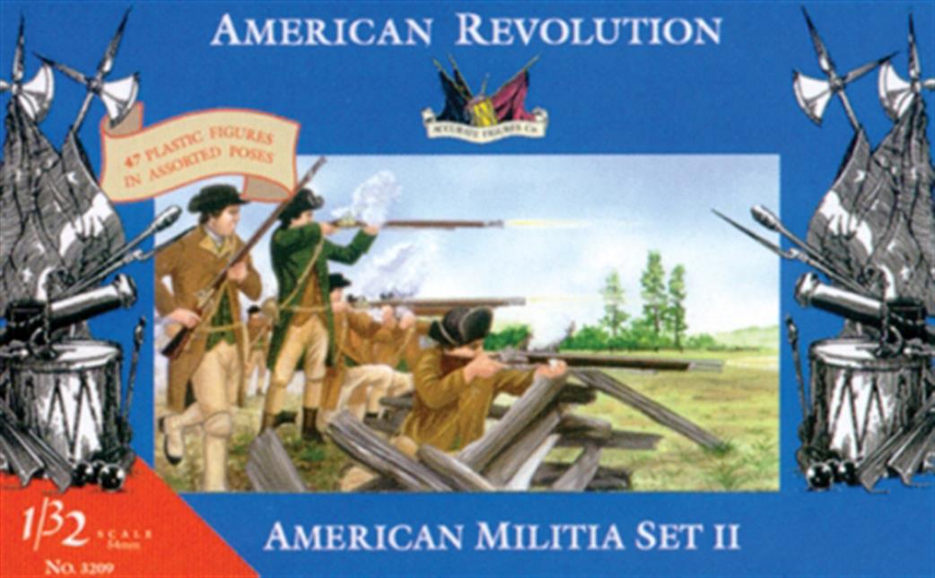 Accurate Figures 3209 American Militia Men (American Revolution) 1/32