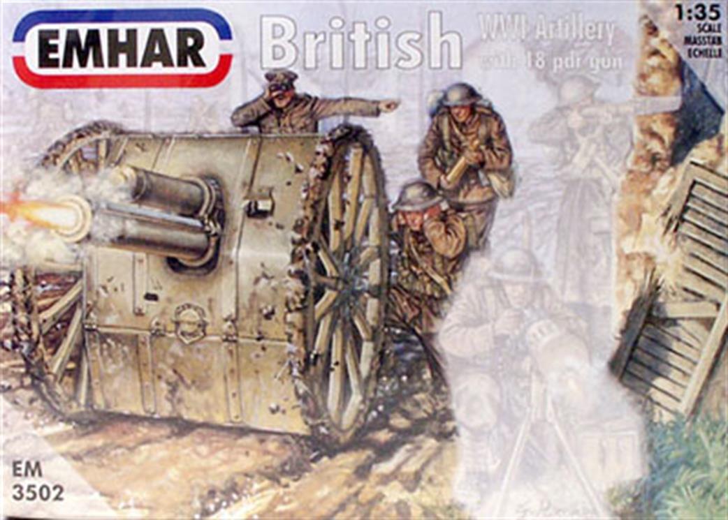 Emhar 1/35 EM3502 British Artillery WWI c/w 18Pdr Gun