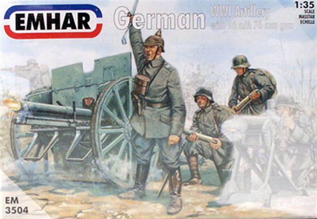 Emhar 1/35 EM3504 German Artillery WWI c/w 77mm Gun