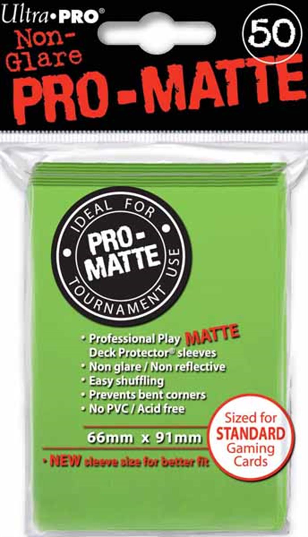 Ultra Pro  84190 50 Pro-Matte Lime Green Deck Protectors