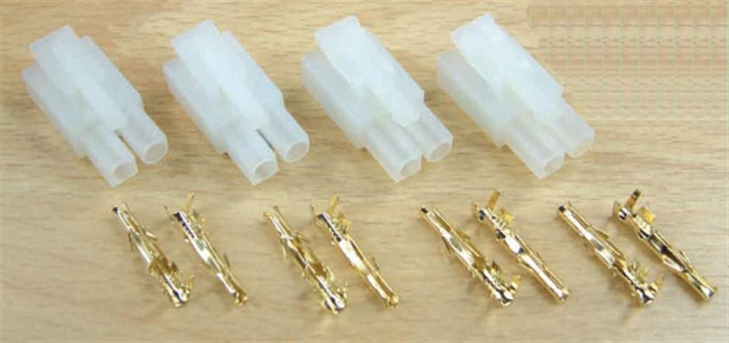Expo  A21041 7.2v Tamiya Style Charging Connector Pack of 4