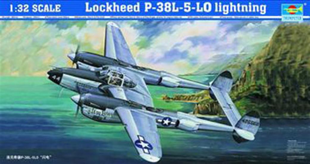 Trumpeter 1/32 02227 Lockheed P-38L-5-LO Lightning WW2 American Fighter Kit