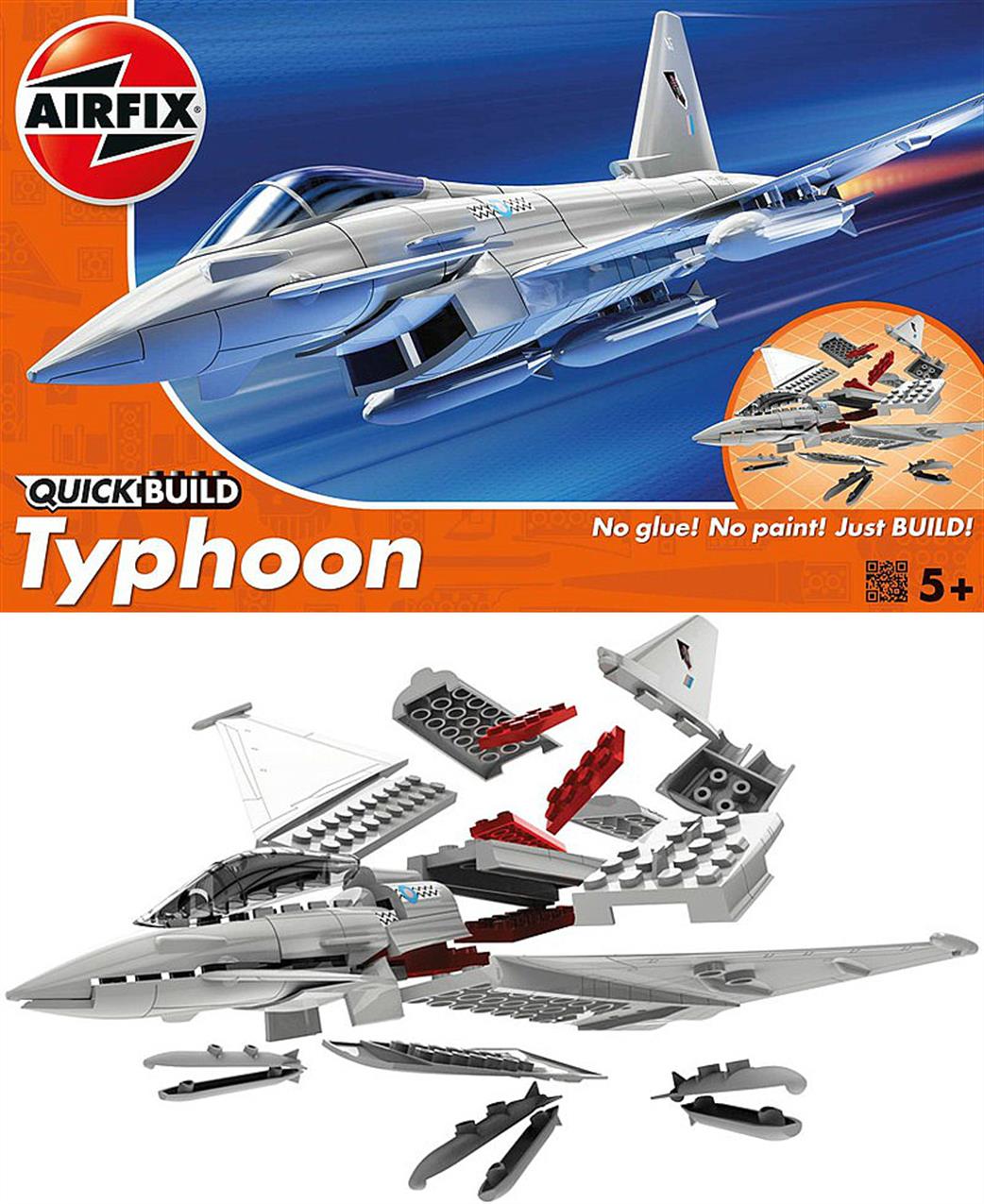 Airfix  J6002 Quickbuild Eurofighter Typhoon Clip together Block Model